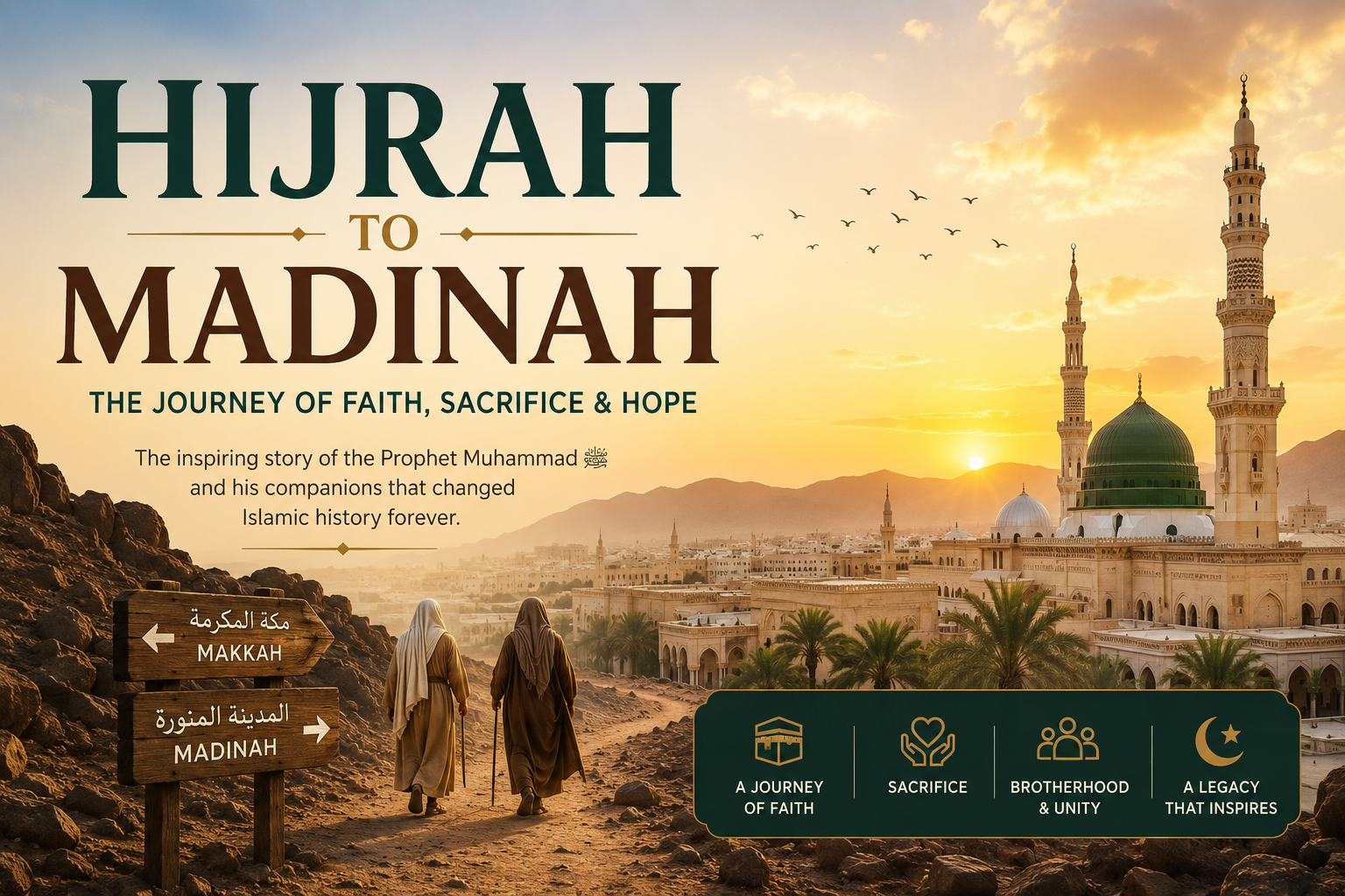 Hijrah to Madinah – the Prophet Muhammad’s ﷺ historic migration from Makkah